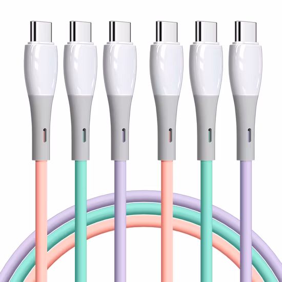 Мягкий электрический провод USB для быстрой зарядки данных типа C-C для мобильного телефона